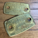 Vintage Brass Dog Tags (1)