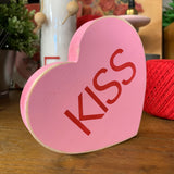 Wooden Conversation Hearts, 5 Colors/Words