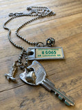 Louisiana Necklace with Mini License Plate Tag, 1968-1969, #8G065