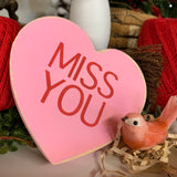 Wooden Conversation Hearts, 5 Colors/Words
