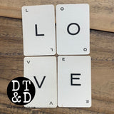 Vintage Letter Playing Cards - A-Z