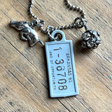 Arkansas Necklace with Mini License Plate Tag, 1961, #1-36708