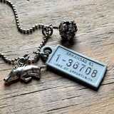Arkansas Necklace with Mini License Plate Tag, 1961, #1-36708