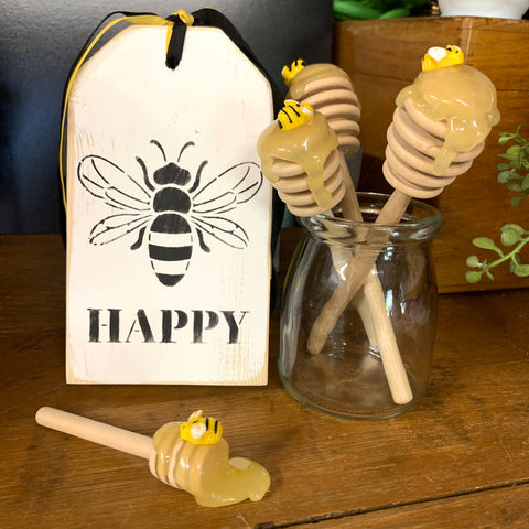 Bee Happy Tag Shelf Sitter