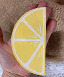 Half-Circle Lemon Wedge Shelf Sitter - CLEARANCE