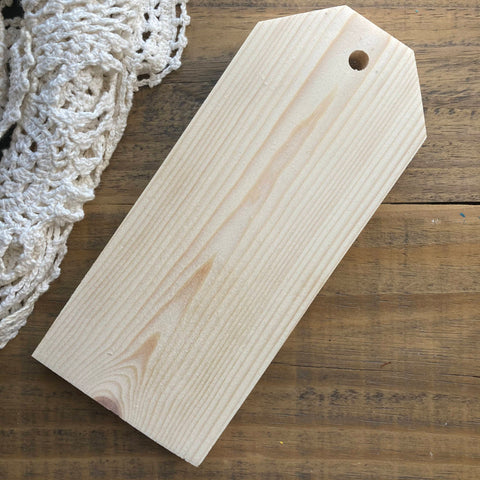 Chunky Wood Tag for Crafting, 8" (1)