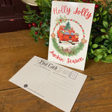 Holly Jolly Junkin' Season Christmas Postcard