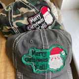 Merry Christmas Y'all Santa Baseball Cap