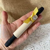 Mini Honey Bee Rolling Pin with Painted Handles (1), 7 Inch