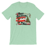 Merry Christmas Y'all T-Shirt with Red Camper