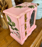 Pink & Gold Floral Jewelry Cabinet