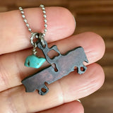 Rustic Pickup Truck Necklace - DISCONTINUED