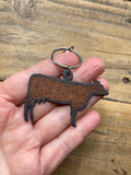 Rustic Cow Keychain