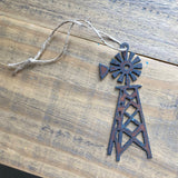 Rustic Metal Windmill Ornament, 2 Sizes