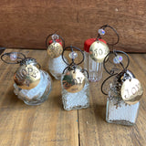 Vintage Salt Shaker Christmas Ornaments - JOY
