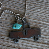 Rustic Pickup Truck Necklace - DISCONTINUED