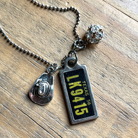 Texas Necklace with Mini License Plate Tag, 1956, #LK9415