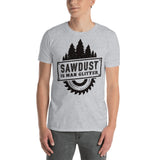 Sawdust is Man Glitter Short-Sleeve Unisex T-Shirt, Heather Gray