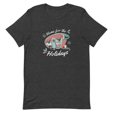 Home for the Holidays Camper - Unisex T-shirt - Heather Gray