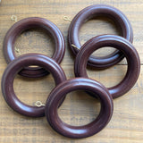 Large Curtain Ring, 4", Dark Brown