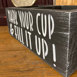 Painted Wood Cup Holder - Double