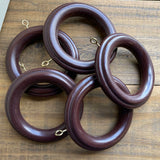 Large Curtain Ring, 4", Dark Brown