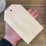 Chunky Wood Tag for Crafting, 6" (1)